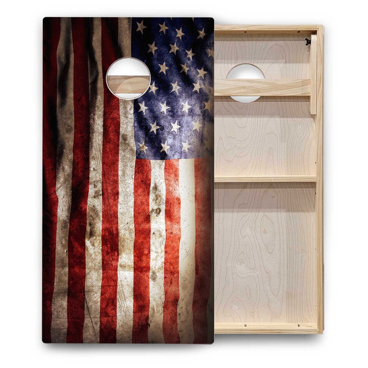 Wavy Flag Cornhole Boards - Backyard Series
