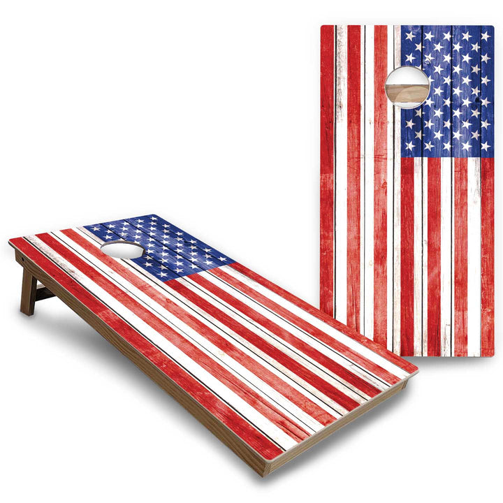 US Flag Cornhole Boards - Backyard Series
