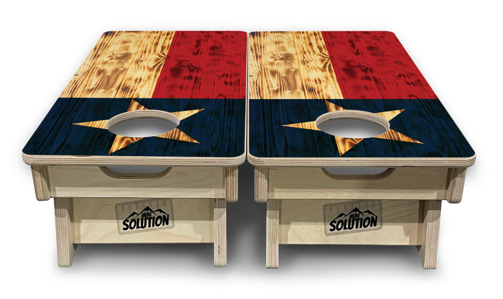 Burnt Texas Flag - Mini or Vacation Cornhole Boards
