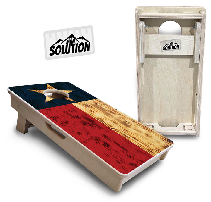 Burnt Texas Flag - Mini or Vacation Cornhole Boards