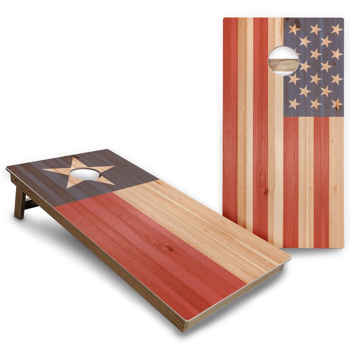 Texas Themed Cornhole Boards - Backyard Series