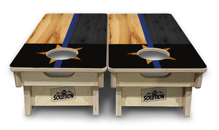 Texas Thin Blue Line - Mini or Vacation Size Cornhole Boards