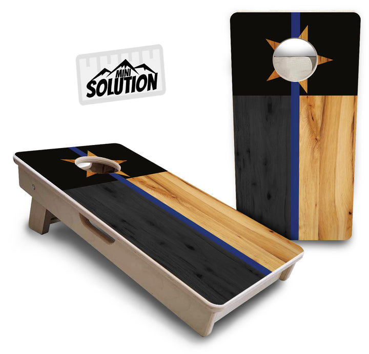 Texas Thin Blue Line - Mini or Vacation Size Cornhole Boards