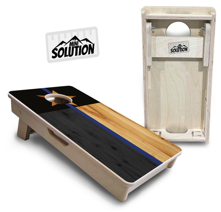 Texas Thin Blue Line - Mini or Vacation Size Cornhole Boards