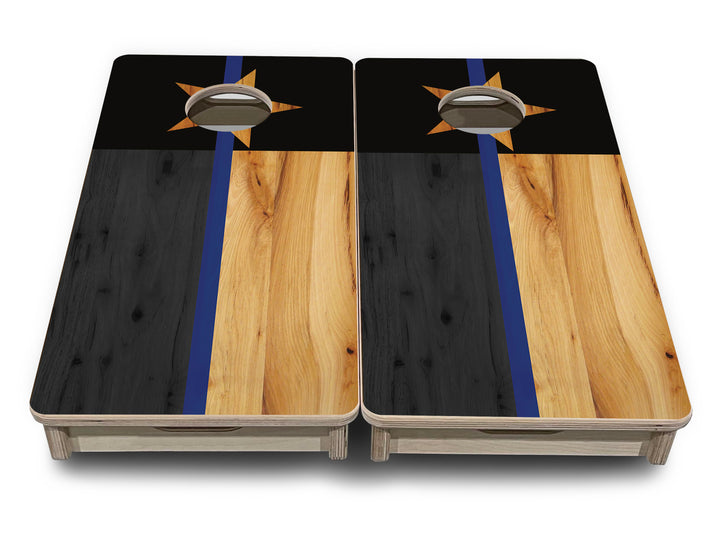 Texas Thin Blue Line - Mini or Vacation Size Cornhole Boards