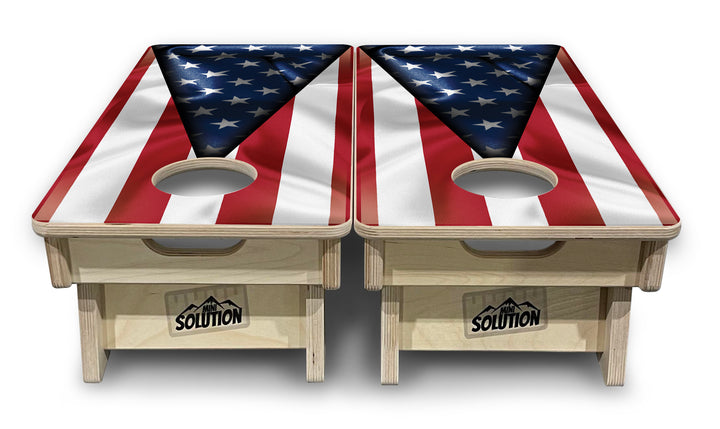 American Flag Triangle - Mini or Vacation Size Cornhole Boards