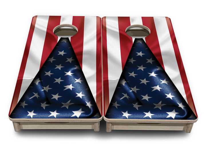 American Flag Triangle - Mini or Vacation Size Cornhole Boards