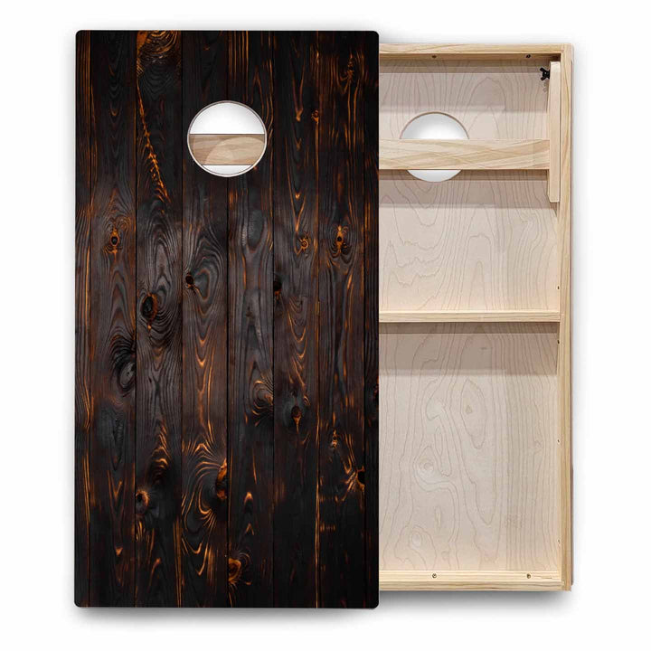 Rustic Wood Cornhole Boards - Backyard Series