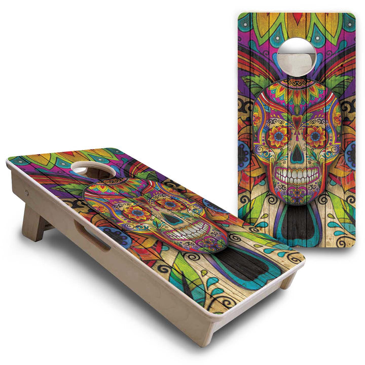 Sugar Skull - Mini or Vacation Size Cornhole Boards