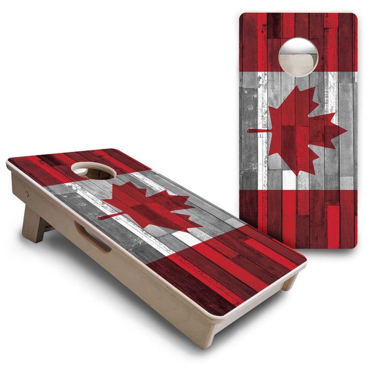 USA / Canada / Union Jack Plank Flag - Mini or Vacation Size Cornhole Boards
