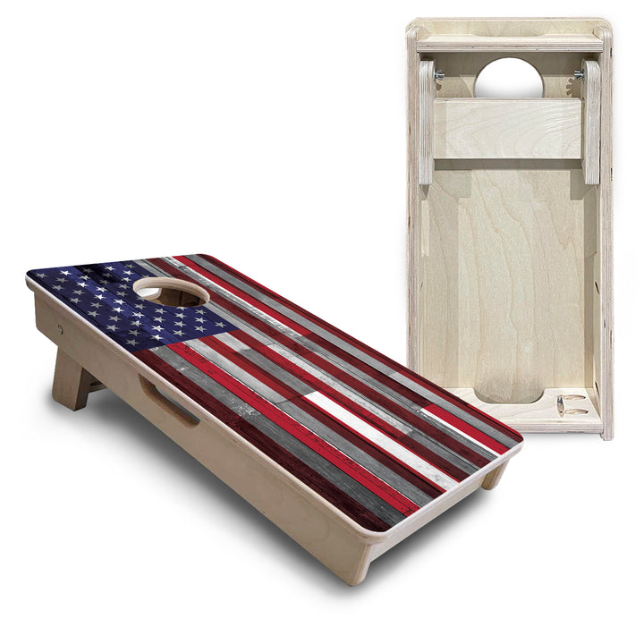 USA / Canada / Union Jack Plank Flag - Mini or Vacation Size Cornhole Boards