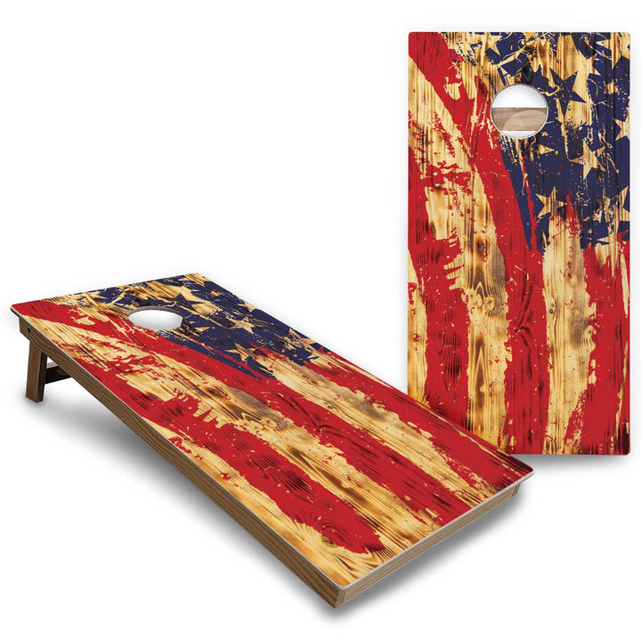 US Flag Cornhole Boards - Backyard Series
