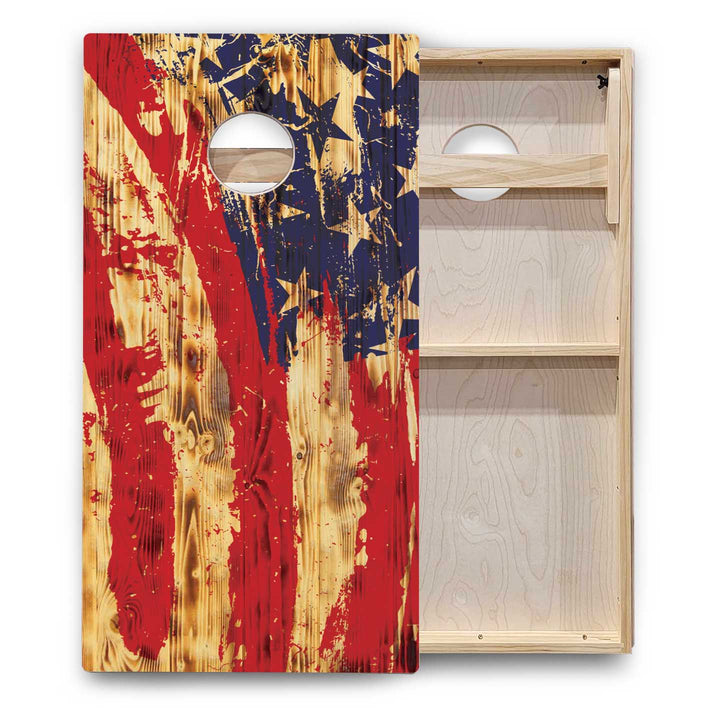 US Flag Cornhole Boards - Backyard Series