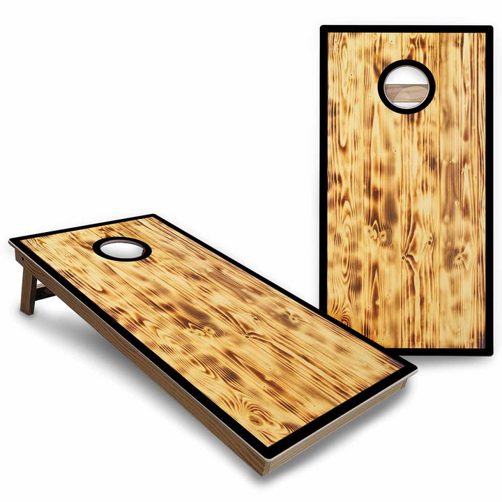 Rustic Wood Cornhole Boards - Backyard Series