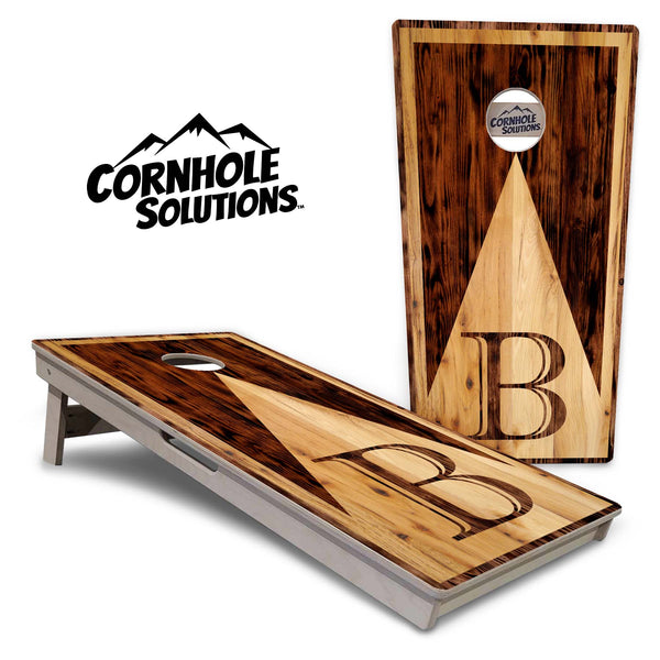 Tournament Boards - Wood Letter Design - Professional Tournament 2'x4' Regulation Cornhole Set - 3/4″ Baltic Birch - UV Direct Print + UV Clear Coat