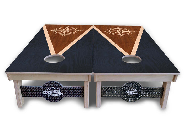 Compass Stain Triangle Cornhole Boards - Professional Tournament Series