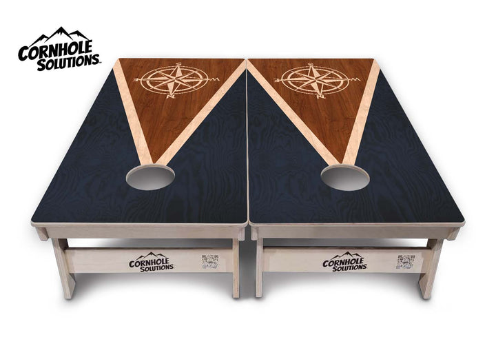 Compass Stain Triangle Cornhole Boards - Professional Tournament Series