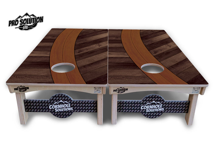 Curved Wood Cornhole Boards - Pro Solution Lite Series