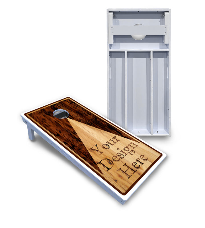 Custom Wooden Triangle Cornhole Boards - All Weather Series