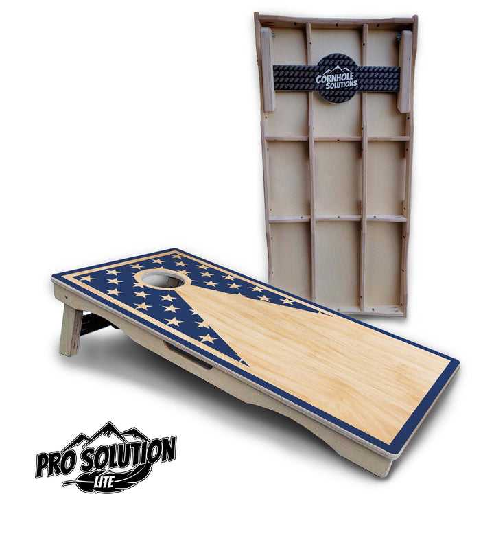 Stars & Stripes Keyhole Cornhole Boards - Pro Solution Lite Series