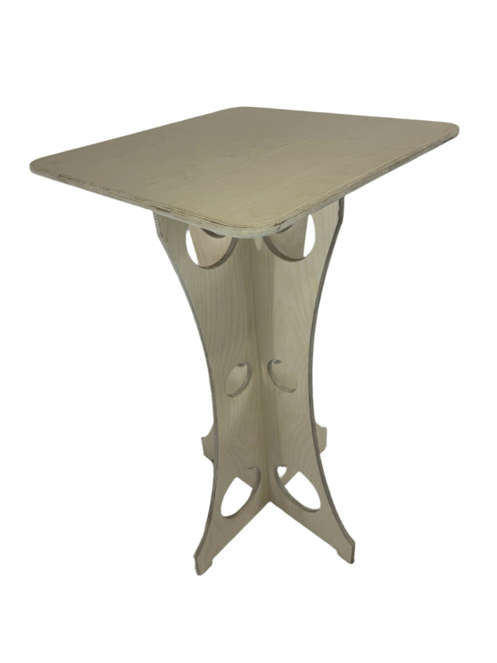 Plain Flatpack Table - Bar-Height, Easy Assembly