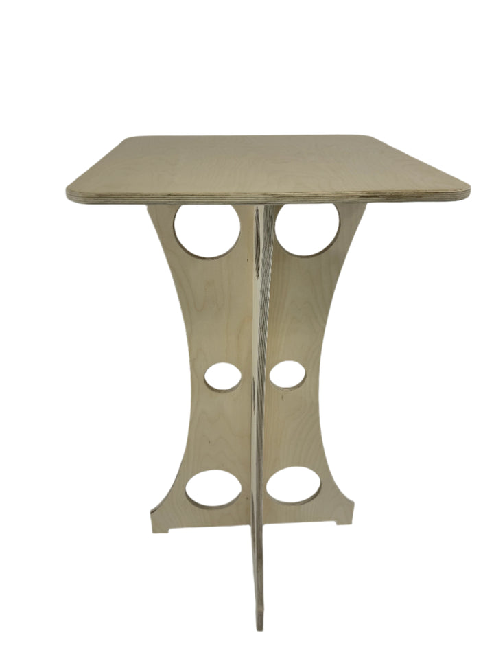 Plain Flatpack Table - Bar-Height, Easy Assembly