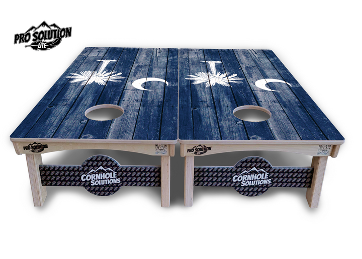 South Carolina Flag Cornhole Boards - Pro Solution Lite Series