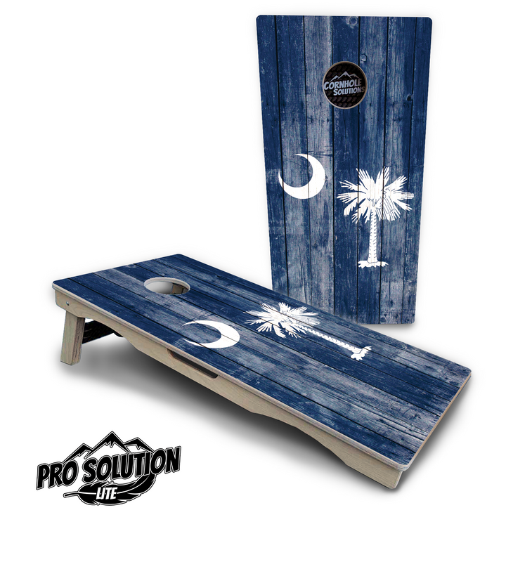South Carolina Flag Cornhole Boards - Pro Solution Lite Series