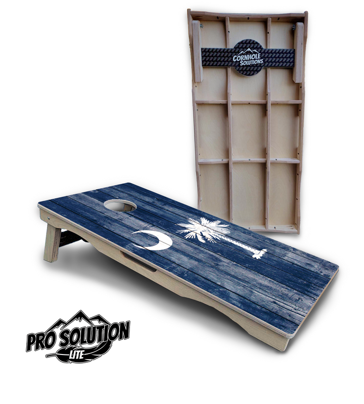 South Carolina Flag Cornhole Boards - Pro Solution Lite Series