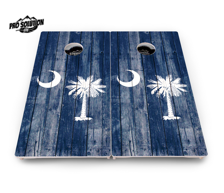 South Carolina Flag Cornhole Boards - Pro Solution Lite Series