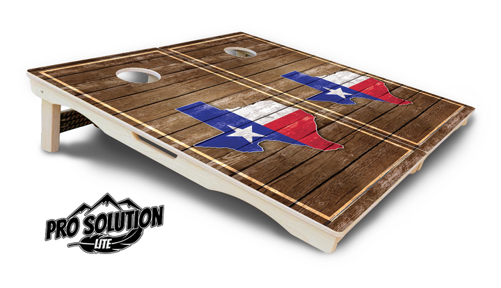 Texas Wood Panel Cornhole Boards - Pro Solution Lite Series