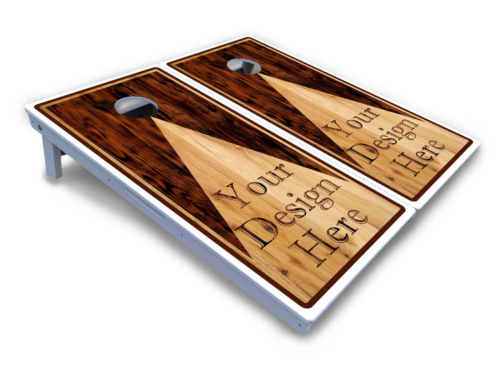 Custom Wooden Triangle Cornhole Boards - All Weather Series