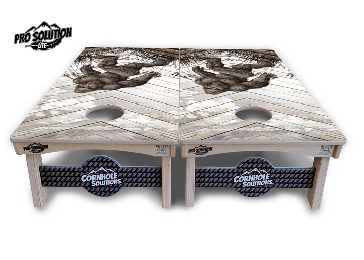 Bigfoot Whitewash Cornhole Boards - Pro Solution Lite Series