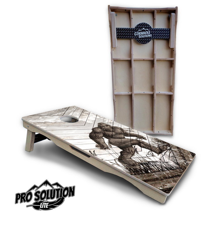 Bigfoot Whitewash Cornhole Boards - Pro Solution Lite Series