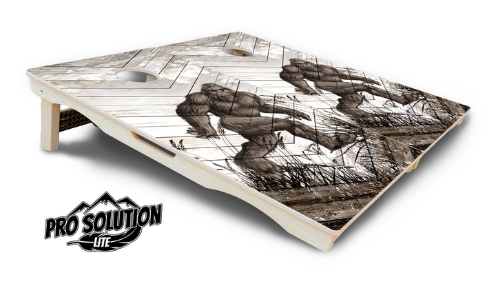 Bigfoot Whitewash Cornhole Boards - Pro Solution Lite Series