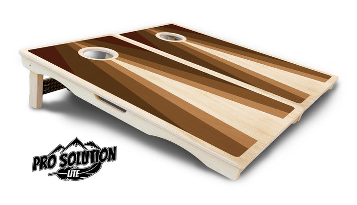 Retro Wood Triangle Cornhole Boards - Pro Solution Lite Series