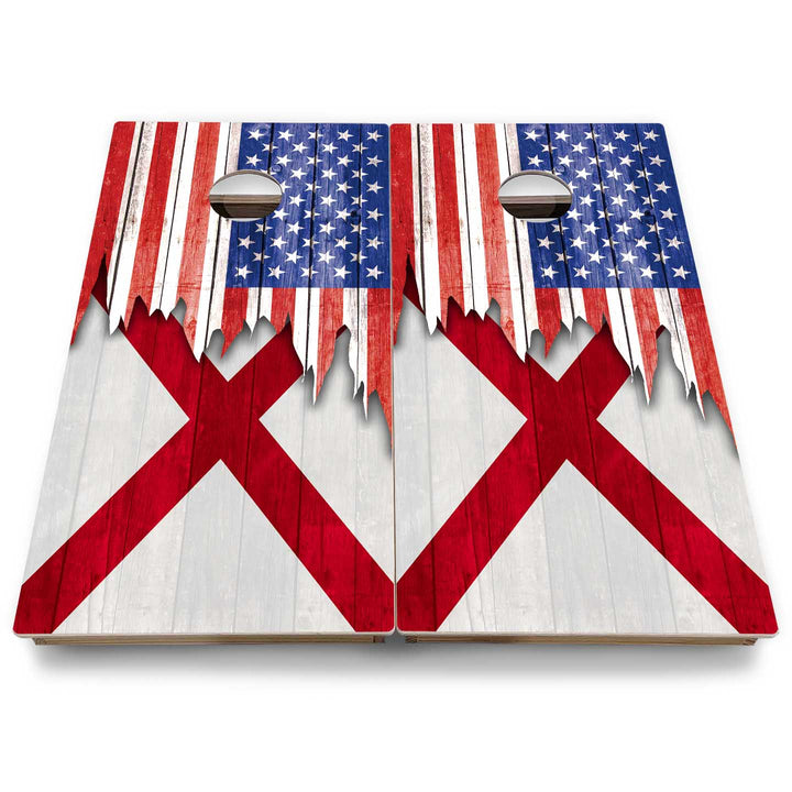 State Flags Alabama to Georgia Cornhole Boards - Backyard Series