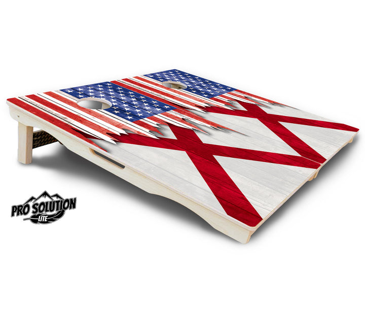 State Flag Designs Alabama to Georgia Cornhole Boards - Pro Solution Lite Series