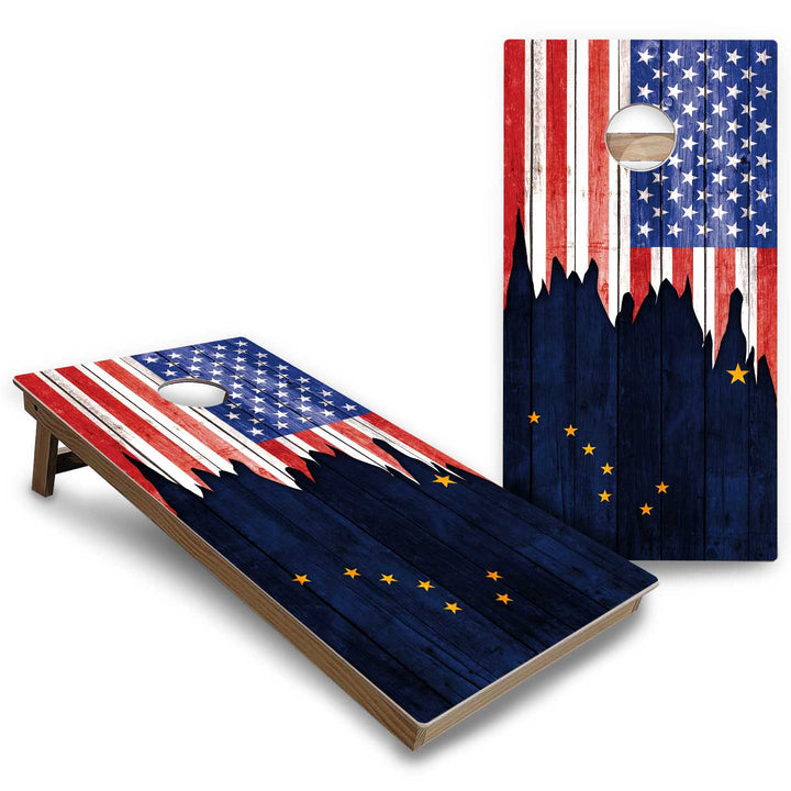 State Flags Alabama to Georgia Cornhole Boards - Backyard Series