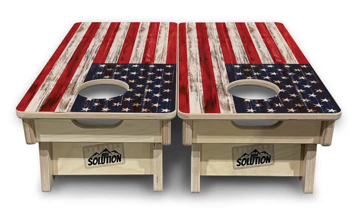 Antique Flag - Mini or Vacation Size Cornhole Boards