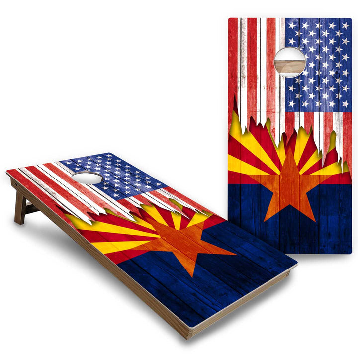 State Flags Alabama to Georgia Cornhole Boards - Backyard Series