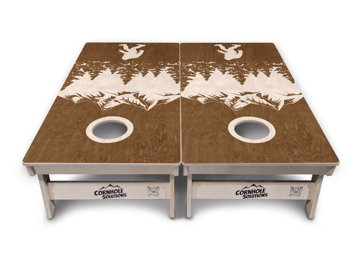 Bigfoot Mtn Scene Cornhole Boards - Professional Tournament Series