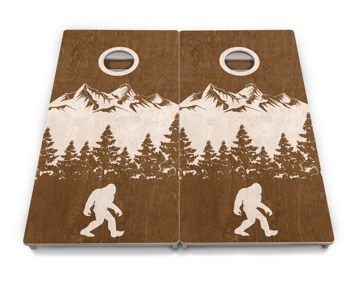 Bigfoot Mtn Scene Cornhole Boards - Professional Tournament Series