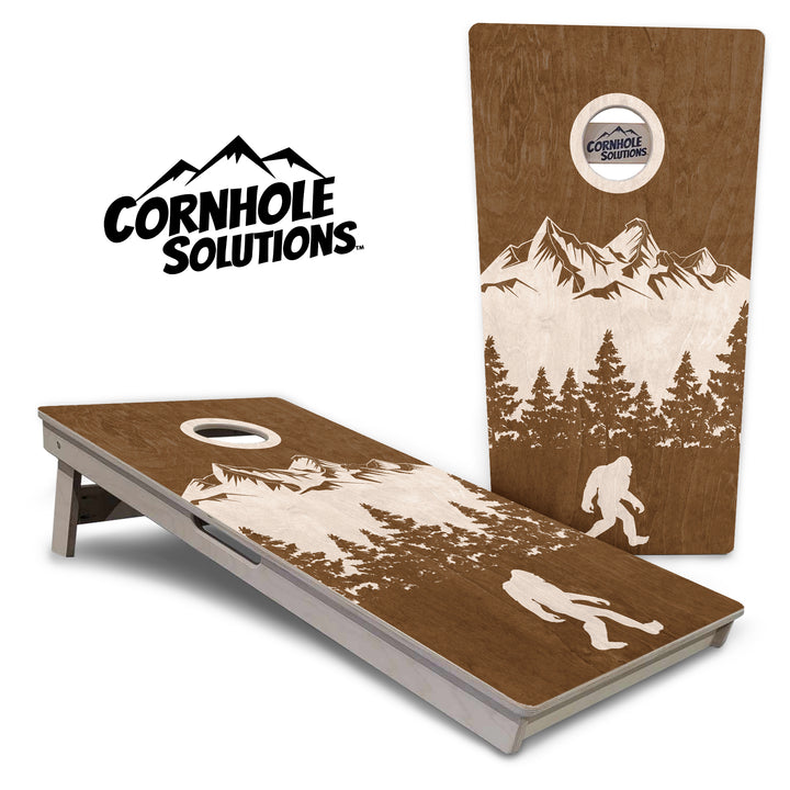 Bigfoot Mtn Scene Cornhole Boards - Professional Tournament Series