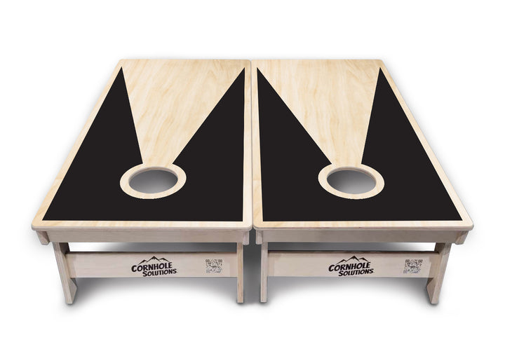 Black/Natural Keyhole Cornhole Boards - Professional Tournament Series