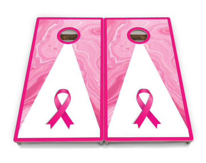 Cancer Awareness Breast Cornhole Boards - Professional Tournament Series