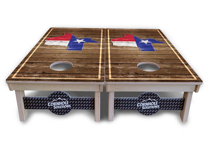 Texas Wood Panel Cornhole Boards - Professional Tournament Series