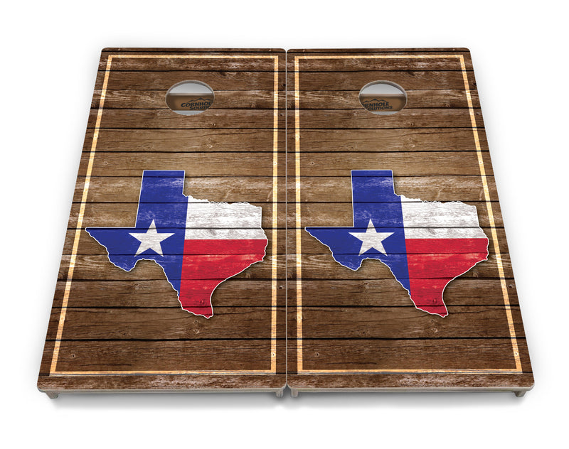 Tournament Boards - Texas Wood Panel - Professional Tournament 2'x4' Regulation Cornhole Set - 3/4″ Baltic Birch + UV Direct Print + UV Clear Coat