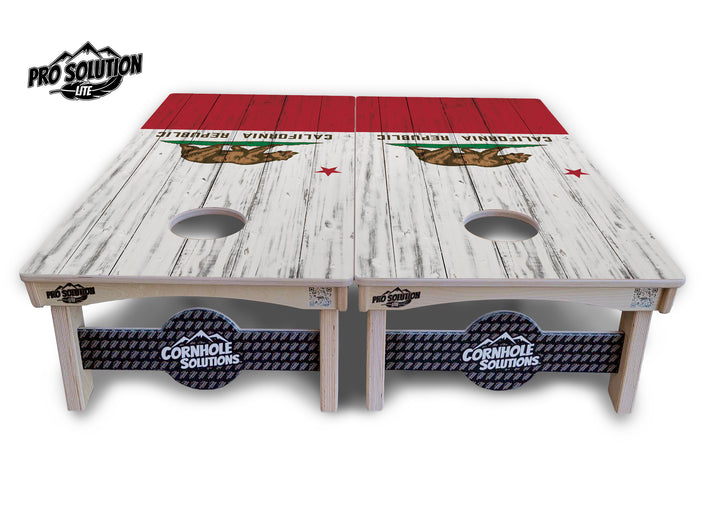 California Flag Cornhole Boards - Pro Solution Lite Series