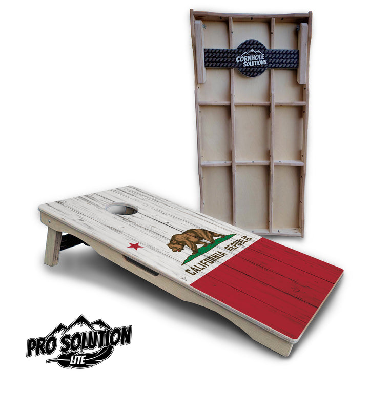 California Flag Cornhole Boards - Pro Solution Lite Series